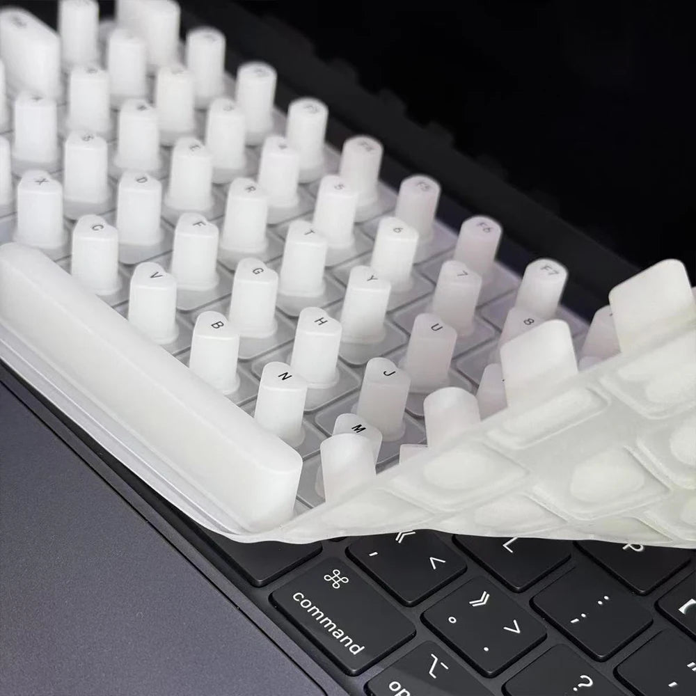 Portable Silicone Keyboard Film Silicone Keyboard Membrane, Laptop Convenient Manicure Typing Protect Long Nails Typing Keyboard