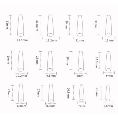 White Flower Patterns Fake Nails Polish-Free Durable Use Nail Manicure Set for Easily Gardening House Working