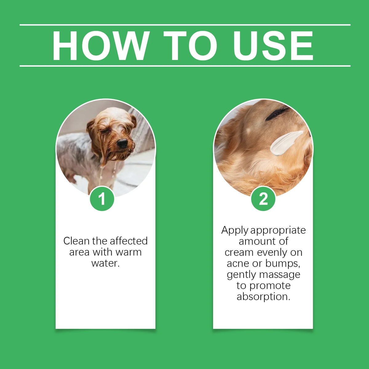 Pet Acne & Bumps Skin Cream, Soothing Skin for Dogs & Cats, Relief Redness Irritated Skin with Calendula & Ganoderma Extract