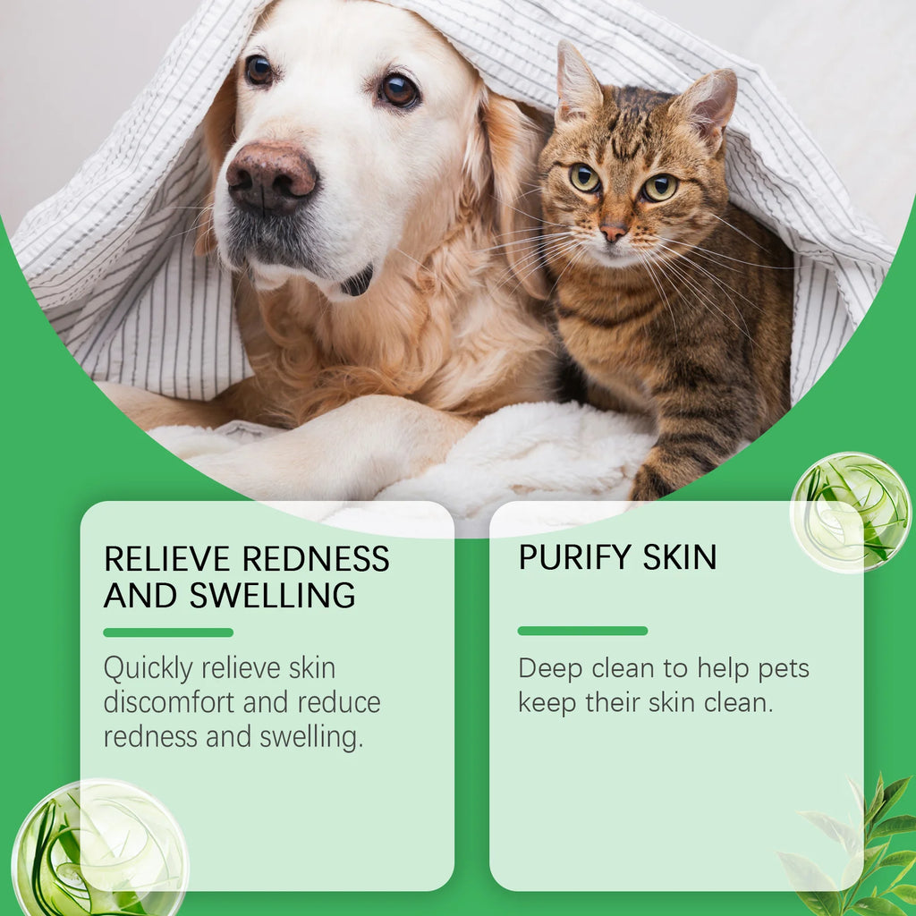 Pet Acne & Bumps Skin Cream, Soothing Skin for Dogs & Cats, Relief Redness Irritated Skin with Calendula & Ganoderma Extract