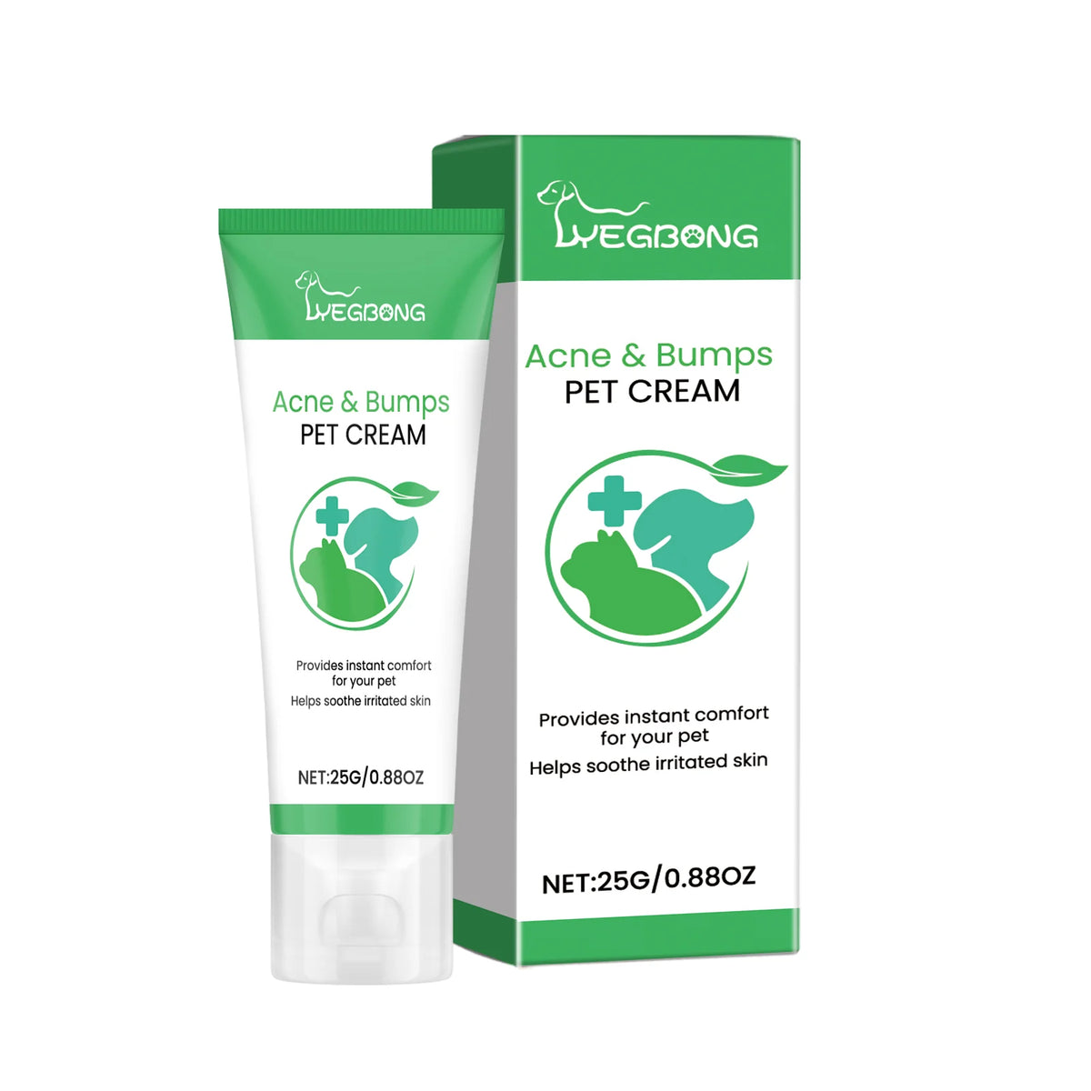 Pet Acne & Bumps Skin Cream, Soothing Skin for Dogs & Cats, Relief Redness Irritated Skin with Calendula & Ganoderma Extract