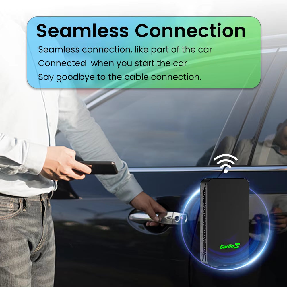 5.0 Carplay Android Auto Wireless Adapter Portable Dongle for OEM Car Radio with Wired Carplay/Android Auto